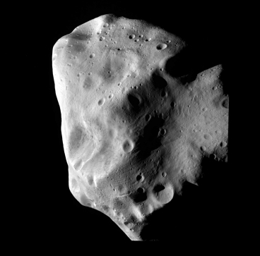 A Rosetta mission image of the asteroid 21 Lutetia.